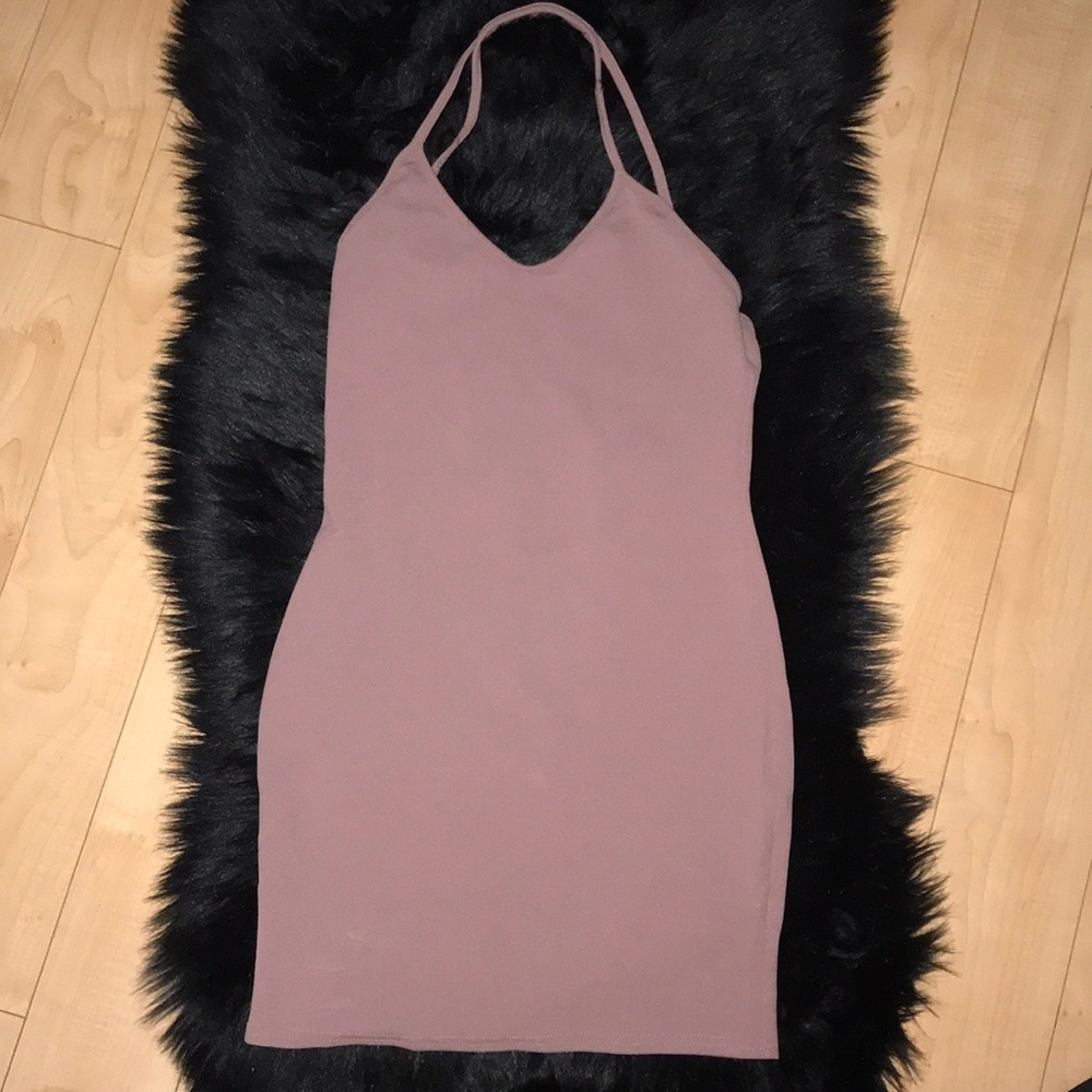 Mauve halter bodycon dress💕
